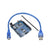 A USB Type C UNO-R3 development boards with USB cable and pin headers.