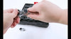 A short video showing an interchangeable head ratchet wrench kit.