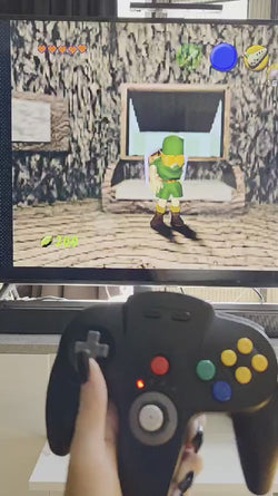Video showing the controller connected to a Nintendo Switch console