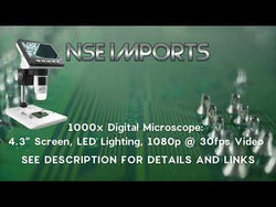 1000x Digital Microscope: With 4.3in Screen, LED Lighting, 1080p @ 30fps Video from NSE Imports #19.