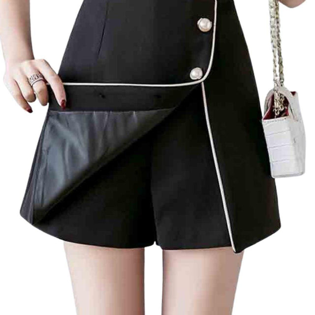 Asymmetrical A-Line Skorts with Button Detailing: A Stylish and Versatile Option for Any Occasion from NSE Imports #8.