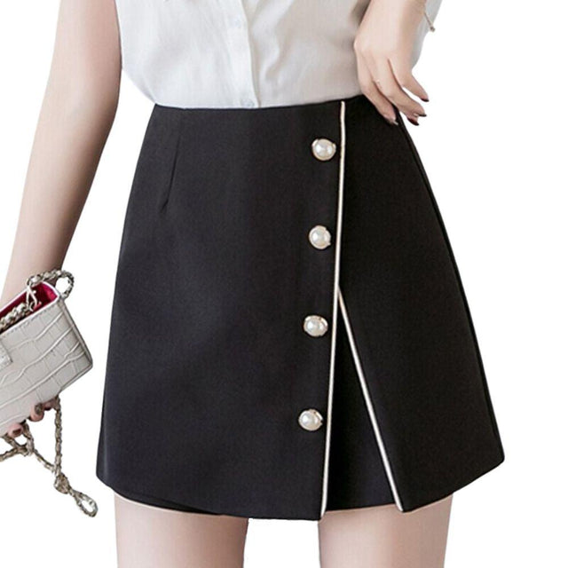 Asymmetrical A-Line Skorts with Button Detailing: A Stylish and Versatile Option for Any Occasion from NSE Imports #13.