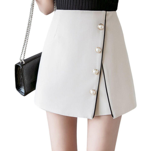 Asymmetrical A-Line Skorts with Button Detailing: A Stylish and Versatile Option for Any Occasion from NSE Imports #12.