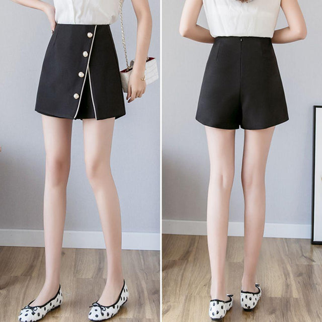 Asymmetrical A-Line Skorts with Button Detailing: A Stylish and Versatile Option for Any Occasion from NSE Imports #5.