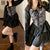 Gothic Mini Dress with Bold Bodice Panel - Sexy and Stylish from NSE Imports #13.