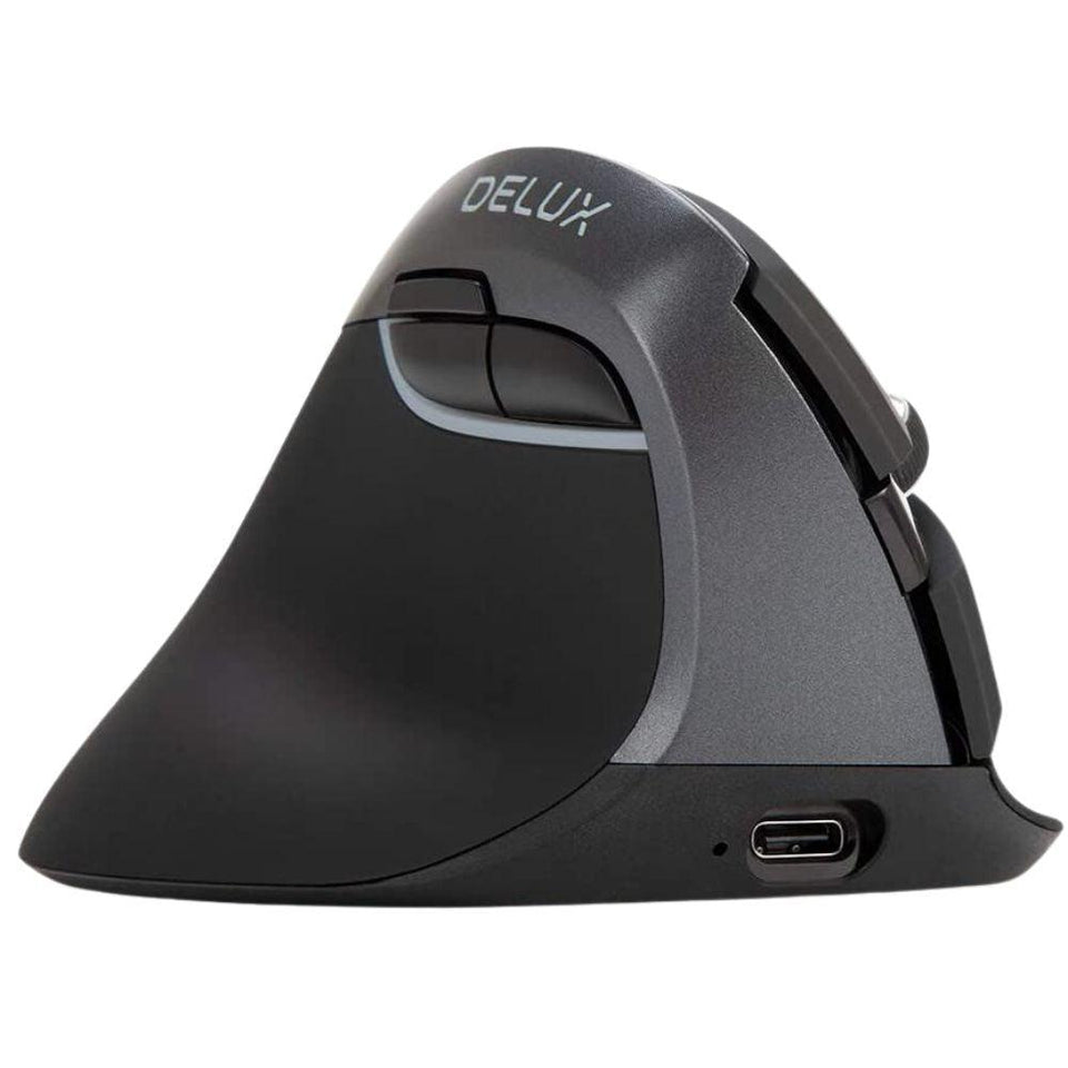 Delux M618ZD Left Handed Vertical Mouse: Bluetooth & 2.4GHz Wi