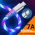 7A 100W Flowing Light LED USB Cable for USB-C Micro USB great for Samsung, Xiaomi, Google, GoPro and more... from NSE Imports #1.