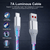 7A 100W Flowing Light LED USB Cable for USB-C Micro USB great for Samsung, Xiaomi, Google, GoPro and more... from NSE Imports #2.