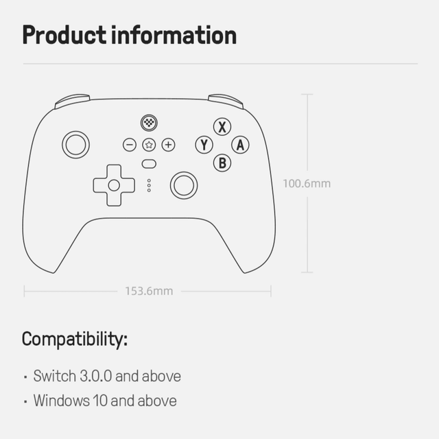 8BitDo Ultimate Bluetooth 2.4g Gaming Controller with Charging Dock: For Switch, Windows PC, Steam, Android, iOS from NSE Imports #19.