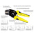 Paron JX-1601-06 JX-1601-08 JX-1601-10 JX-1601-2546 Multifunctional Ratchet Crimping Tool and Jaws Terminal Pliers from NSE Imports #5.