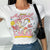 Bad Angel Women's Tee Cute Large Graphic Print Ruffled Edges Great Summer Tee Casual Tee Girls Tee from NSE Imports #29.