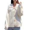 Thumbnail for Big Lace Collar Cardigan Women's Cardigan Turn Down Collar Sweater Jacket Loose Elegant Ladies Cardigan Cute Frilly Kawaii from NSE Imports #3.