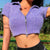 Butterfly Embroidery Crop Top: Dual Zippers & Turn Down Collar, great summer and clubwear from NSE Imports #4.