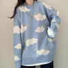 Thumbnail for Cloud Pattern Women's Sweater: Sleeved or Sleeveless, size to fit or go big and baggy from NSE Imports #4.