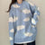 Cloud Pattern Women's Sweater: Sleeved or Sleeveless, size to fit or go big and baggy from NSE Imports #4.