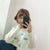 Cute Cloud Print Women's Jumper: 3D effect contrasting clouds from NSE Imports #11.