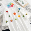 Thumbnail for Cute Crochet 3D Fluffy Flower Women's Tee: Something different for your summer wardrobe from NSE Imports #15.