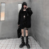 Thumbnail for Devil Horn Zip Up Hooded Jacket: Gothic Rock Fashion from NSE Imports #11.