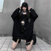 Thumbnail for Devil Horn Zip Up Hooded Jacket: Gothic Rock Fashion from NSE Imports #15.