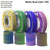 ERYONE Dual Colour 1kg 1.75mm PLA 3D Printer Filament Regular, Matte and Silk Colours Create Great Two Tone Prints from NSE Imports #20.