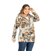 Thumbnail for Floral Canvas Style Women's Coat: Bold Print with a fluffy inner lining from NSE Imports #4.