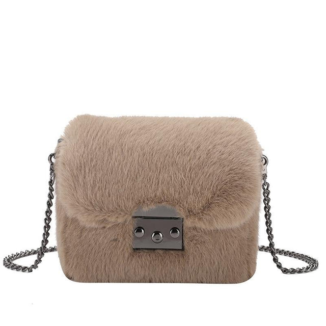 Fluffy Faux Fur Shoulder Bag: Suitable for everyday or those special occasions from NSE Imports #2.