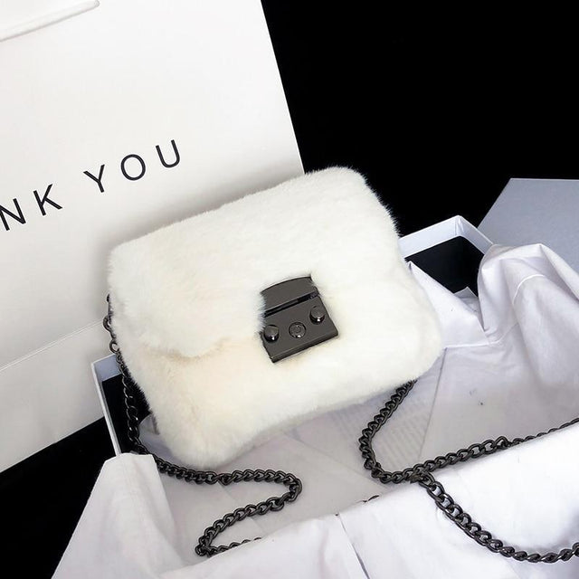 Fluffy Faux Fur Shoulder Bag: Suitable for everyday or those special occasions from NSE Imports #57.