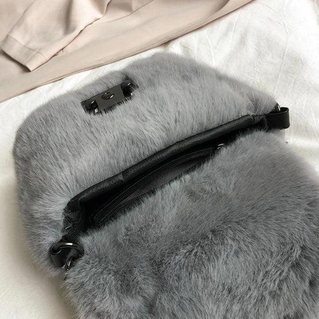 Fluffy Faux Fur Shoulder Bag: Suitable for everyday or those special occasions from NSE Imports #9.