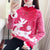 Fluffy Reindeer Christmas Cashmere Sweater: With Reindeer and snow print. from NSE Imports #11.