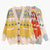 Geometric Pattern with Hearts Women's Cardigan: Bright, Colourful, with Pockets. Great Casual Wardrobe Item from NSE Imports #16.