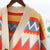 Geometric Pattern with Hearts Women's Cardigan: Bright, Colourful, with Pockets. Great Casual Wardrobe Item from NSE Imports #31.