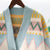 Geometric Pattern with Hearts Women's Cardigan: Bright, Colourful, with Pockets. Great Casual Wardrobe Item from NSE Imports #36.