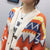 Geometric Pattern with Hearts Women's Cardigan: Bright, Colourful, with Pockets. Great Casual Wardrobe Item from NSE Imports #50.