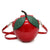 Giant Apple Crossbody Zipped Shoulder Bag PU Leather Kawaii Harajuku Cute Fun Fruit Handbag Red Green Woman Girl Apple Leaf from NSE Imports #1.