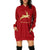 Gold Reindeer Christmas Hooded Sweater Dress: Large print and pockets, great Xmas casualwear from NSE Imports #1.