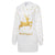 Gold Reindeer Christmas Hooded Sweater Dress: Large print and pockets, great Xmas casualwear from NSE Imports #7.