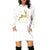 Gold Reindeer Christmas Hooded Sweater Dress: Large print and pockets, great Xmas casualwear from NSE Imports #4.