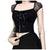 Gothic Rock Short Sleeve Corset Top with Lace and Ribbon Details: A Must-Have for Goth Fashionistas from NSE Imports #26.