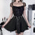 Gothic Rock Short Sleeve Corset Top with Lace and Ribbon Details: A Must-Have for Goth Fashionistas from NSE Imports #27.
