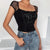 Gothic Rock Short Sleeve Corset Top with Lace and Ribbon Details: A Must-Have for Goth Fashionistas from NSE Imports #28.