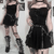 Gothic Rock Short Sleeve Corset Top with Lace and Ribbon Details: A Must-Have for Goth Fashionistas from NSE Imports #19.
