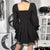 Gothic Black Dress with Puff Sleeves and Lace Trim | Create your own unique look from NSE Imports #13.