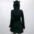 Gothic Mini Cat Ear Hoodie Mini Dress Pullover 3/4 Zipped Long Sleeve Hooded Cute Black Kitten Kawaii Grunge Fairy Mall Goth from NSE Imports #6.