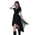 Puff Sleeve Asymmetric Dress: with chunky belt buckle detail, great for any occasion from NSE Imports #2.