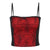 Gothic Spiderweb Net Mesh Panel Camisole: Lace Trim and Bow Detail Pink, White and Red from NSE Imports #10.