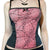 Gothic Spiderweb Net Mesh Panel Camisole: Lace Trim and Bow Detail Pink, White and Red from NSE Imports #6.