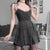 Spaghetti Strap Camisole Dress: Tulle mesh mini dress, for summer, parties, and any occasion from NSE Imports #25.