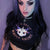 Hail Satan, Watch Anime Cartoon Goat Pentagram Cropped Top: A Cute and Evil Way to Express Yourself from NSE Imports #4.
