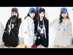 Fallen Evil Cutie Angel Hoodie: A great hoodie for rock, punk, bat and rabbit fans from NSE Imports #48.