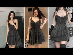 Spaghetti Strap Camisole Dress: Tulle mesh mini dress, for summer, parties, and any occasion from NSE Imports #31.